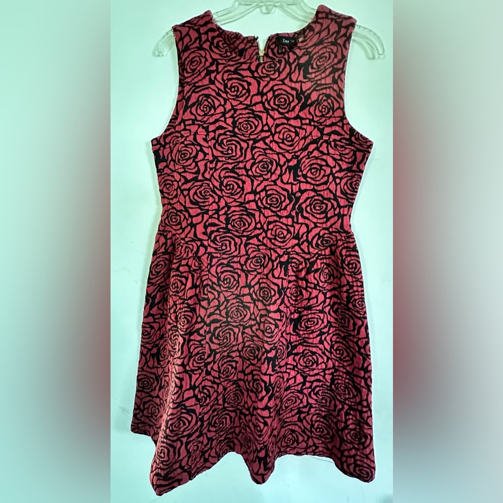 Rose print dress